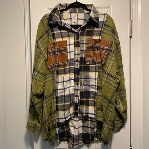 BDG Oversized Patchwork Flannel